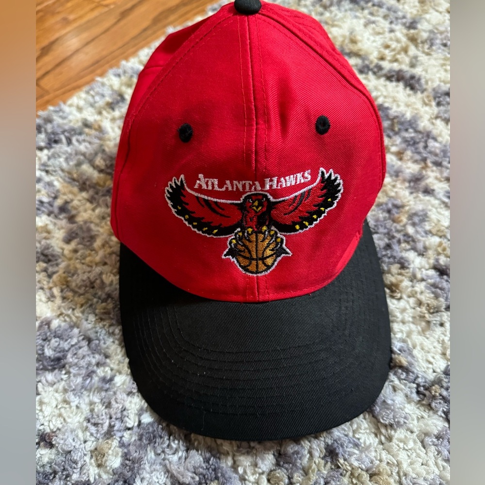 Vintage Atlanta Hawks Hat Cap NBA Snapback Hat Logo 7 90s